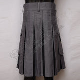 Grey and Black Hybrid Utility Kilt