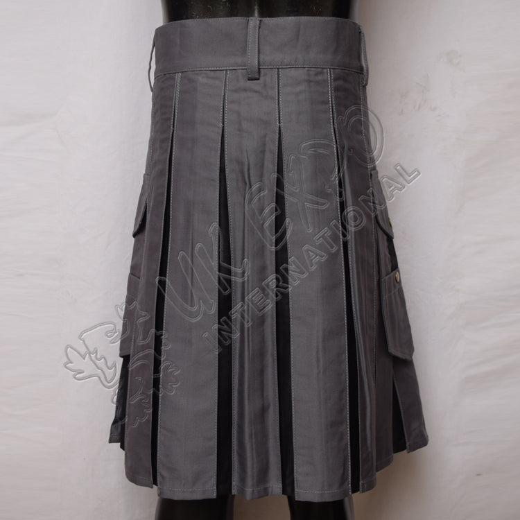 Grey and Black Hybrid Utility Kilt