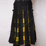 Black Cotton Hybrid Macleod Tartan Utility Kilt