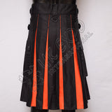 Black And Orange Hybrid Utility Kilt