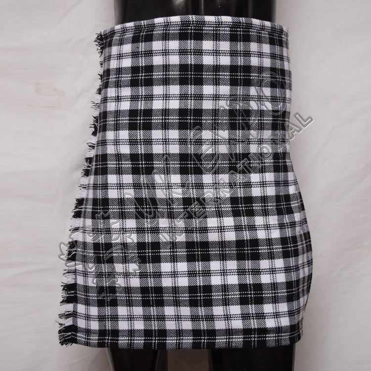 Erskine B & W Tartan 5 Yard Tartan Kilt