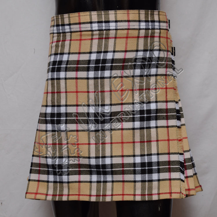 Camel Thompson Women Mini Kilt