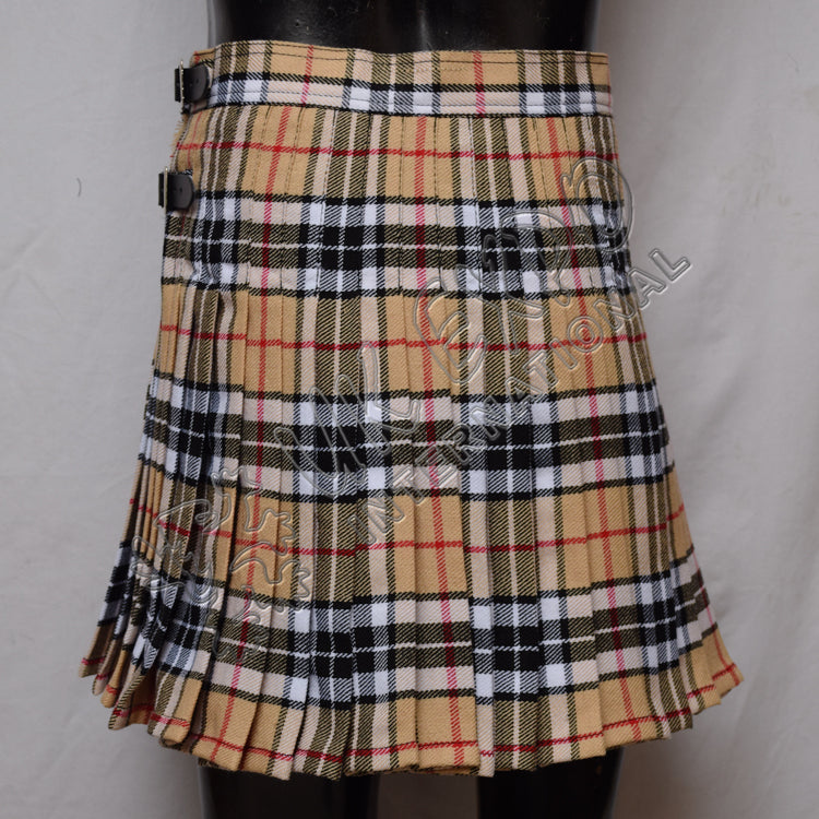 Camel Thompson Women Mini Kilt