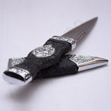 Polished Sgian Dubh With Lion Rampant Chrome Finish