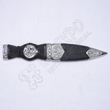 Polished Sgian Dubh With Lion Rampant Chrome Finish