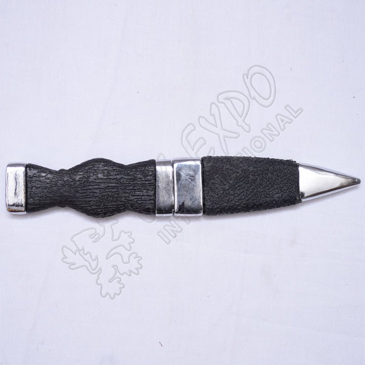 Polished Sgian Dubh With Lion Rampant Chrome Finish