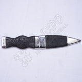Polished Sgian Dubh With Lion Rampant Chrome Finish