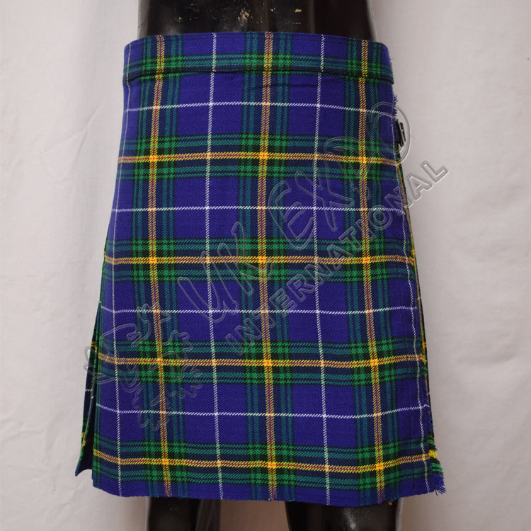 Modern Blue Scottish Tartan Ladies Mini Kilt