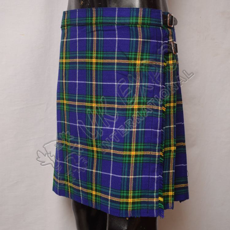 Modern Blue Scottish Tartan Ladies Mini Kilt