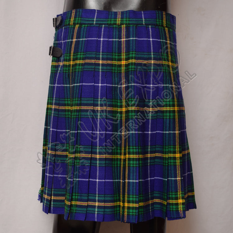 Modern Blue Scottish Tartan Ladies Mini Kilt