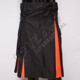 Black And Orange Hybrid Utility Kilt
