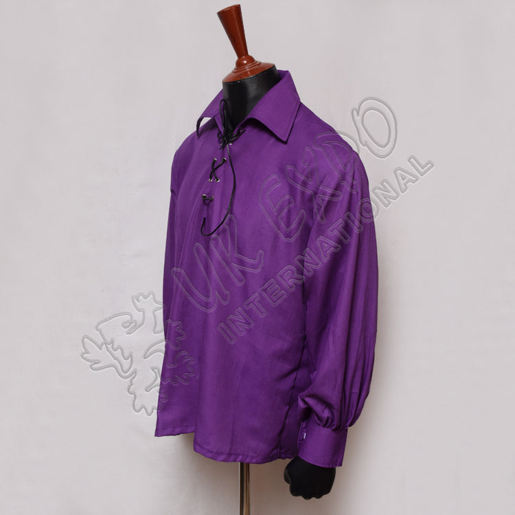 Men's Purple Scottish Jacobite Ghillie Shirt