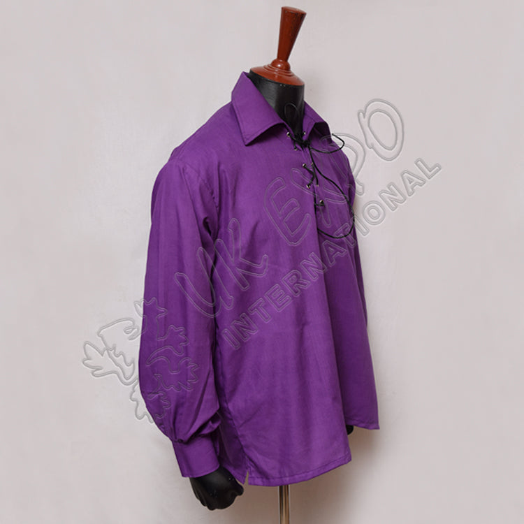 Men's Purple Scottish Jacobite Ghillie Shirt