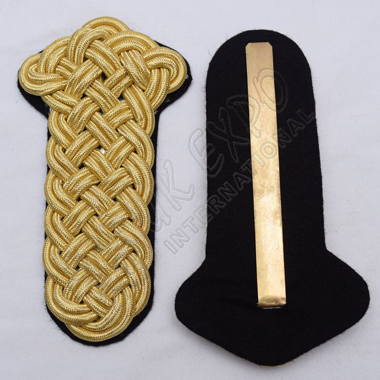 Yellow Ceremonial Black Baking Shoulder Epaulette