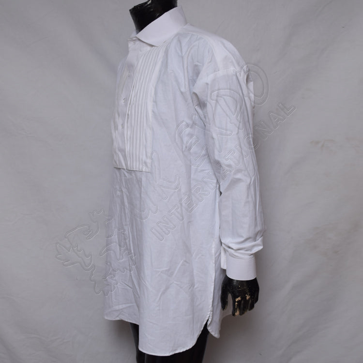 Civil War White Muslin Officer Pleated Shirt