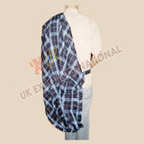 Blue And Black Tartan Fly Plaid