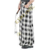 Black Pistol Tartan Fashion Long Kilt