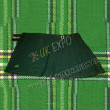 Green Irish With Shamrock Embroidery Kilt