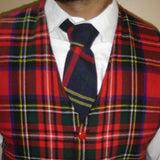 Modern Black Stewart Tartan Vest