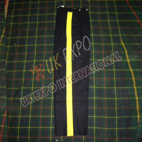 Civil War Black Men Classic Yellow Stripe Trouser