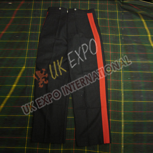 Civil War Black Men Classic Red Stripe Trouser