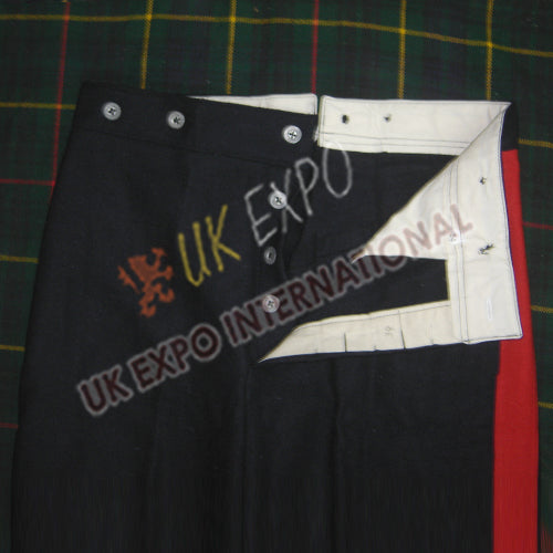 Civil War Black Men Classic Red Stripe Trouser