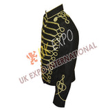 Black Wool Hussar Ceremonial Fashion Coat