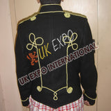 Black Wool Hussar Ceremonial Fashion Coat