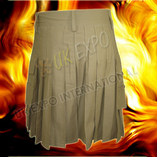 Classic Scottish Khaki Utility Kilt