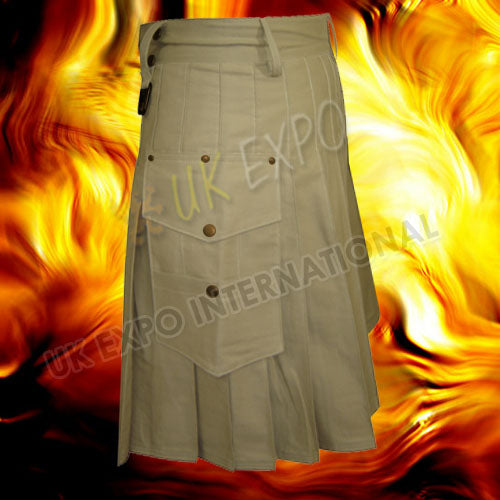 Classic Scottish Khaki Utility Kilt