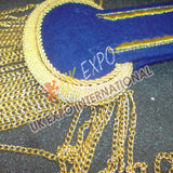 Civil War Uniform Gold Tassel Blue Epaulette