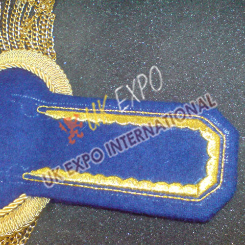 Civil War Uniform Gold Tassel Blue Epaulette