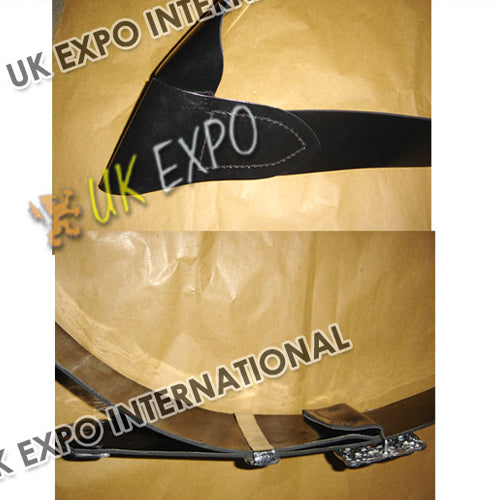 Black PVC Pipers Cross Belt