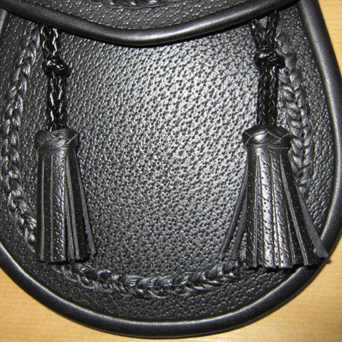Celtic Knotwork Black Leather Smart Sporran