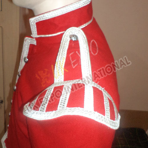 Red Blazer Silver Braid With Thistle Buttons
