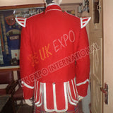 Red Blazer Silver Braid With Thistle Buttons