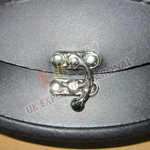 Rampart Lion Celtic Chrome Cowhide Black Leather Sporran