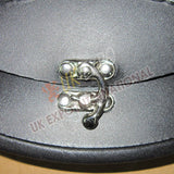 Rampart Lion Celtic Chrome Cowhide Black Leather Sporran