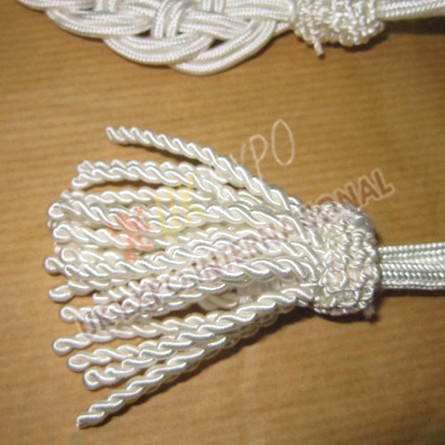 White Silk Military Shako Hat Cord