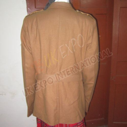 Highland Khaki Wool Serge Barathea British Tunic