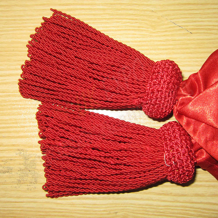 Red Silk Tassel Sash Military Ceremonial Waist Sash