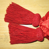 Red Silk Tassel Sash Military Ceremonial Waist Sash