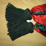 Dark Green & Crimson Silk Sash