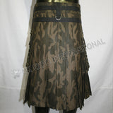 Brown Camouflage Sports Casual Chain Utility Kilt