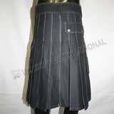 White Thread Magic Black Utility Kilt