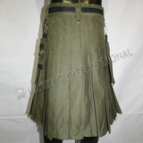 Y Style Darker Olive Heavy Canvas Utility Kilt