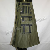 Y Style Darker Olive Heavy Canvas Utility Kilt