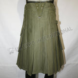 Olive Color Sports Casual Utility Kilt