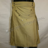 Deluxe Sports Casual Khaki Men Utility Kilt