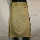 Men Exe Khaki Sports Casual Utility Kilt
